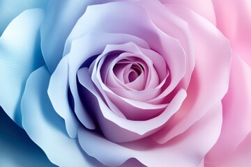 Close-up of a pastel gradient rose with soft petals.