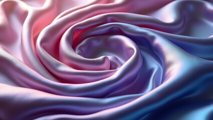 Obraz premium Swirling Elegance A Captivating Abstract of Luxurious Pastel Silk Fabric Texture, Smooth, Soft, and Dreamy Hues