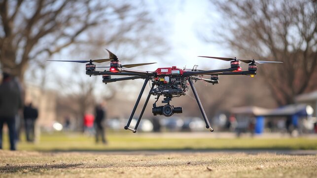 How do drones enhance security in large events or public spaces? 