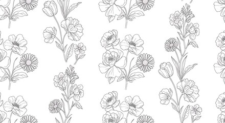 Botanical Linework Reverie