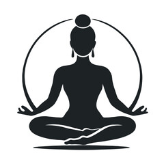 yoga silhouette vector