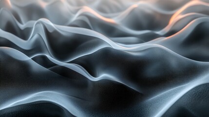 Obraz premium Abstract illustration of flowing, rippling fabric patterns.