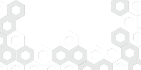 modern backdrop featuring a geometric pattern of gray and whit outlined hexagons on a white background, creating a minimalist and abstract design with a subtle texture.