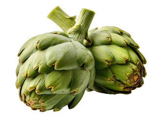 Fototapeta premium Fresh Artichokes White Background