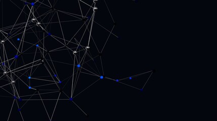 Abstract background image of a network connection with nodes and lines. Perfect for technology, data, and communication concepts.