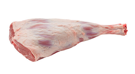 Raw Lamb Leg Isolated on White Background, Fresh Lamb Leg Cut Perfect for Meat Advertisements, Premium Lamb Leg Ideal for Recipes, lamb leg PNG image