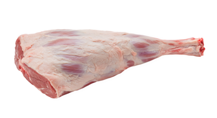 Raw Lamb Leg Isolated on White Background, Fresh Lamb Leg Cut Perfect for Meat Advertisements, Premium Lamb Leg Ideal for Recipes, lamb leg PNG image