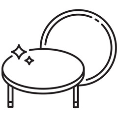 round folding table icon