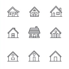 Various house outlines