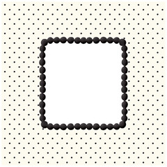 black and white doodle photo  frame. with polka dots . retro futuristic style. for newborn , birthday or special one .