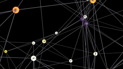 3D rendering of a complex network.  Ideal for technology, connection, and data concepts.