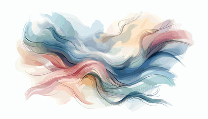 Obraz premium Abstract colorful waves in soft gradient textures 