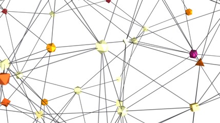 Stock photo of an abstract network connection visualization.  Ideal for tech, business, and communication concepts.