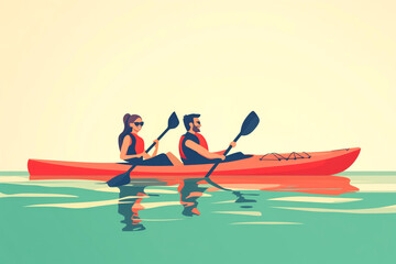 People in the kayak