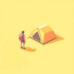 Man near the tent