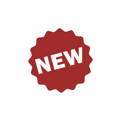 New product badge icon isolated on white background