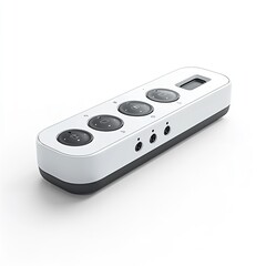 Fototapeta premium Modern white remote control device for smart home automation system and electronic equipment control panel design