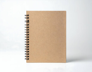 Blank open and closed book isolated on white background with brown hardcover and empty pages