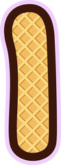 I - Wafer Alphabet Texture Illustration