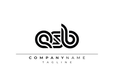ESB Creative Unique Modern Letter Logo Design. Stylized logo featuring a unique letter design, presenting abstract minimalist aesthetics and modern appeal.