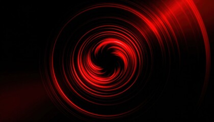 Intense Red Spiral Pattern On Dark Background