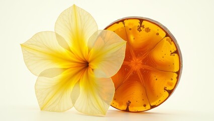 Combination of flowers and oranges