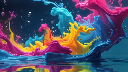 colorful paint splash