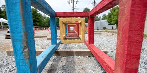 photo of obstacle course