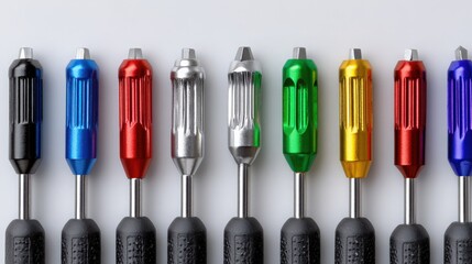 computer screwdriver set on white background