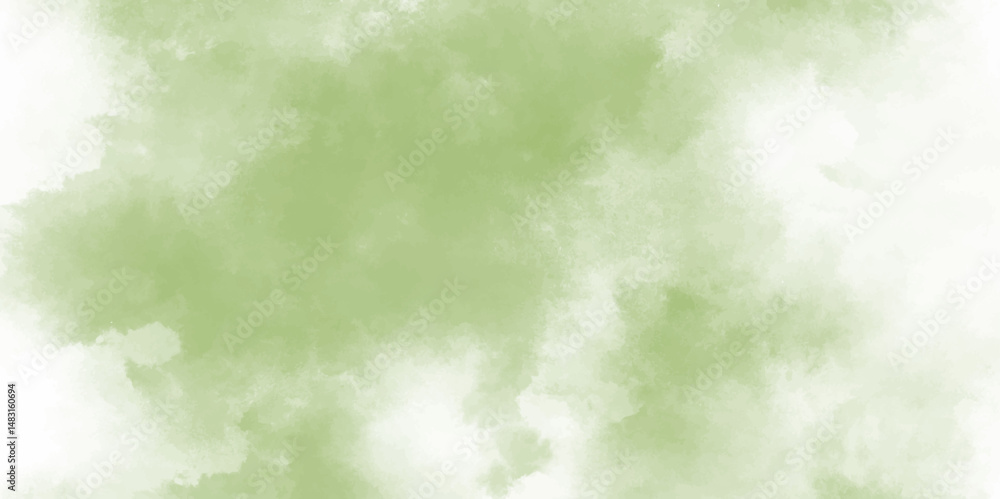 Aufkleber 1086 light green water color texture background. abstract watercolor clouds pattern in green tones. 