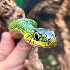 Fototapeta premium Boomslang Snake (Dispholidus typus) from South Africa, Beautiful Boomslang Snake