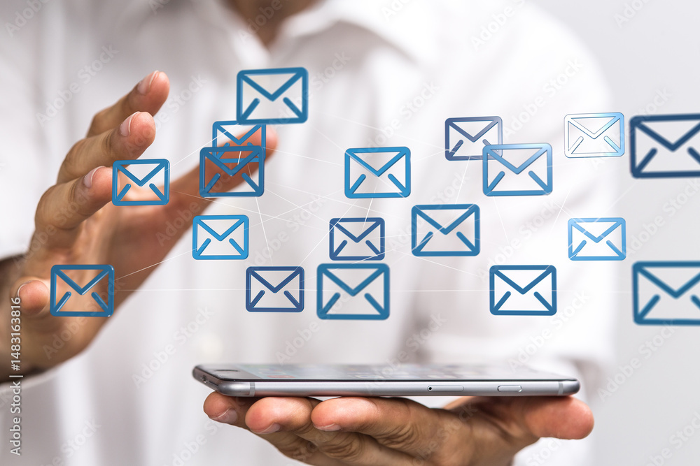 Poster Efficiently handle numerous emails on your smartphone.  Seamless inbox management.