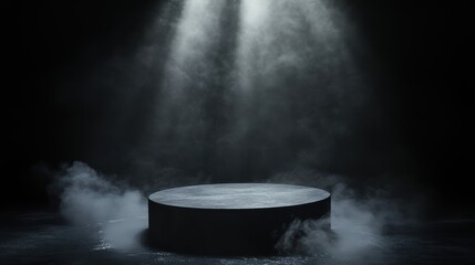 Dramatic Light Stage with Fog and Smoke Effects for Performance and Presentation Concepts