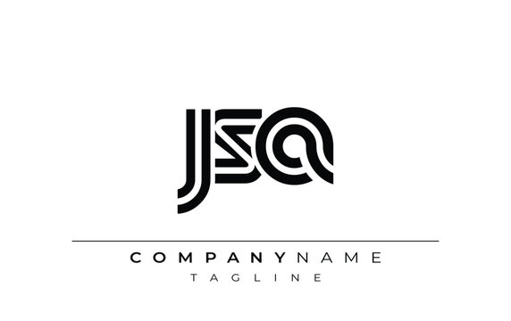 JSA Creative Unique Modern Letter Logo Design. Stylized logo featuring a unique letter design, presenting abstract minimalist aesthetics and modern appeal.