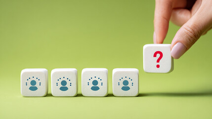 Unknown Person Mystery Selecting an Individual from a Group