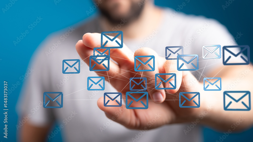 Poster Efficient email management.  Network visualization for inbox organization and workflow.