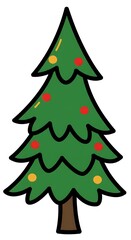 Festive Doodle Tree AI Generated