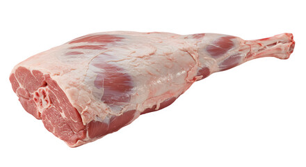 Raw Lamb Leg Isolated on White Background, Fresh Lamb Leg Cut Perfect for Meat Advertisements, Premium Lamb Leg Ideal for Recipes, lamb leg PNG image