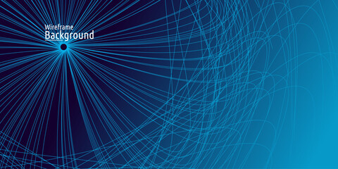 Abstract Wireframe Mesh Background. Perfect for science, futuristic and energy technology concepts.