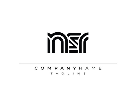 NSR Creative Unique Modern Letter Logo Design. Stylized logo featuring a unique letter design, presenting abstract minimalist aesthetics and modern appeal.