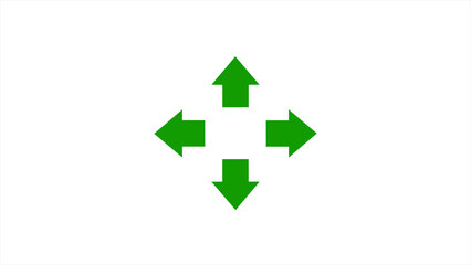 Four arrows pointing in all directions, Four direction arrows.