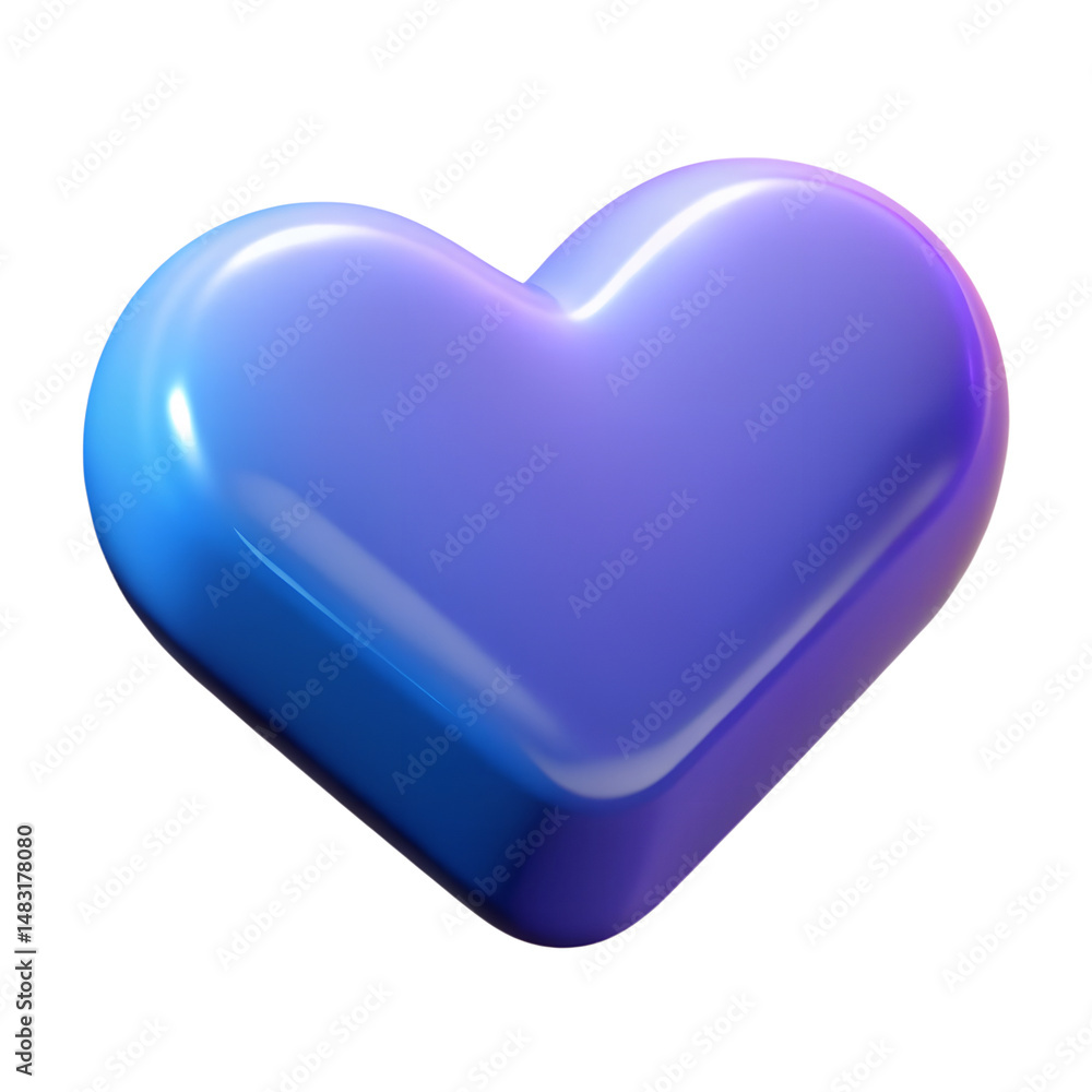 Poster a vibrant 3d rendering of a glossy heart icon floating against a stark black background ideal for vi