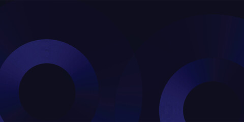 Abstract glowing circle lines on dark blue background. Geometric stripe line art design. Modern shiny blue lines. Futuristic technology concept. Suit for poster, cover, banner, brochure modern arts