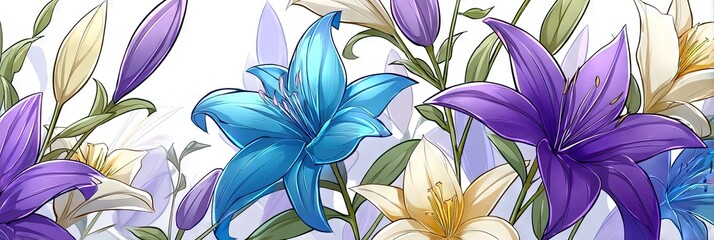 anime beautiful lilies 