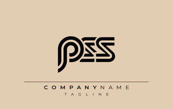 PSS Creative Unique Modern Letter Logo Design. Stylized logo featuring a unique letter design, presenting abstract minimalist aesthetics and modern appeal.