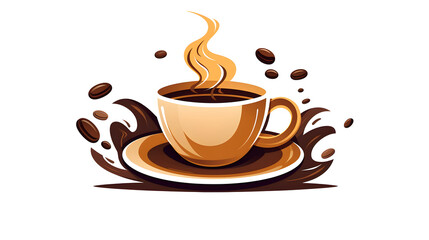 Creative coffee-themed cartoon vector illustration for branding and marketing projects