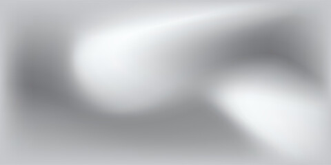 Silver foil background with metal mirror texture. Chrome gradient surface with light gloss. Vector aluminum grey sheet with reflection. Platinum and titanium  arts