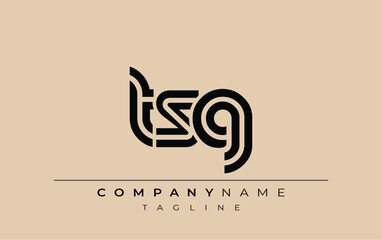 TSG Creative Unique Modern Letter Logo Design. Stylized logo featuring a unique letter design, presenting abstract minimalist aesthetics and modern appeal.