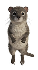 Obraz premium Adorable Hyrax standing upright curious gaze