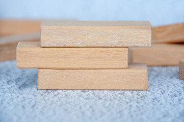 Wooden blocks with customizable space for text or ideas. Copy space concept